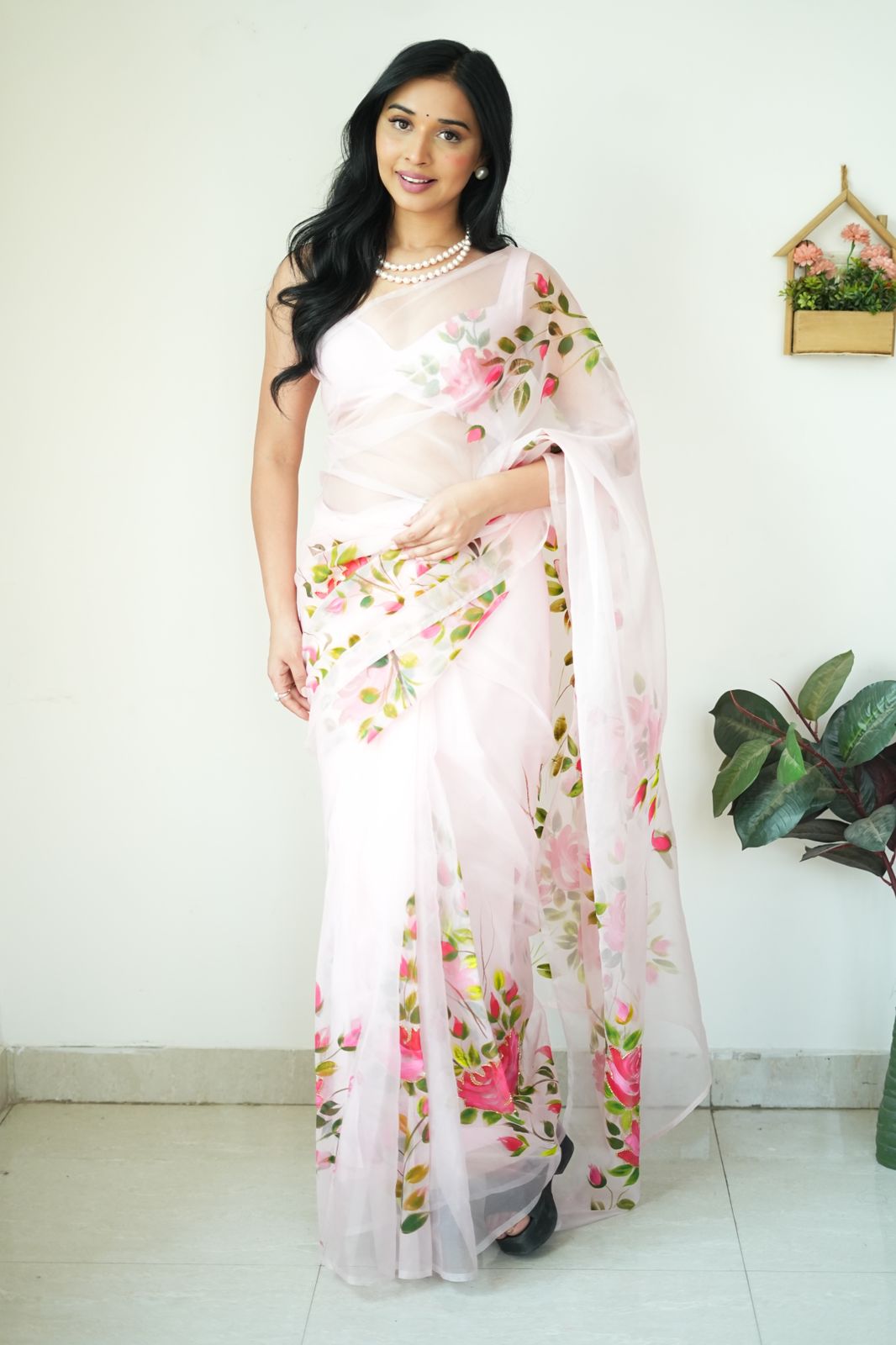 One Minute Ready To Wear Classic beauty Floral Symphony Saree