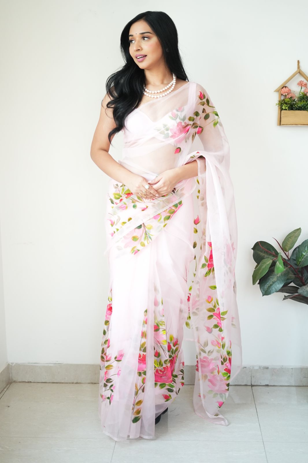 One Minute Ready To Wear Classic beauty Floral Symphony Saree