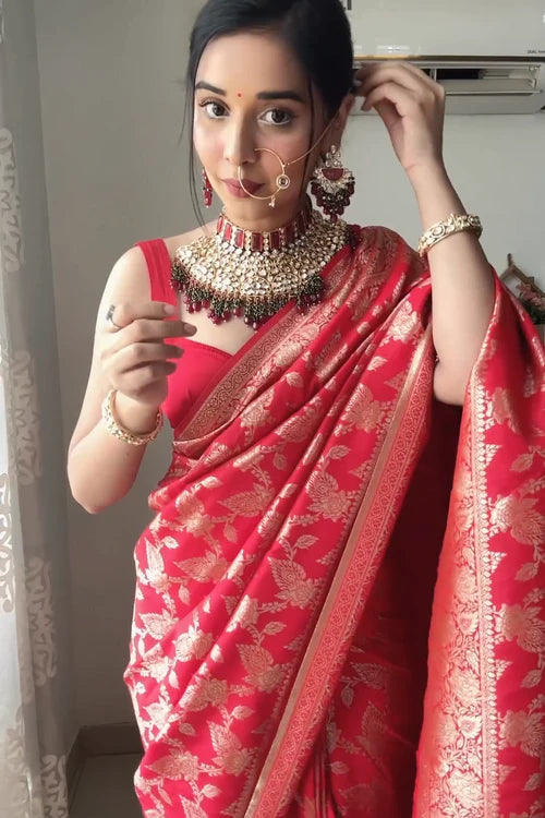 One Minute Ready To Wear Scarlet Grace Glow Saree