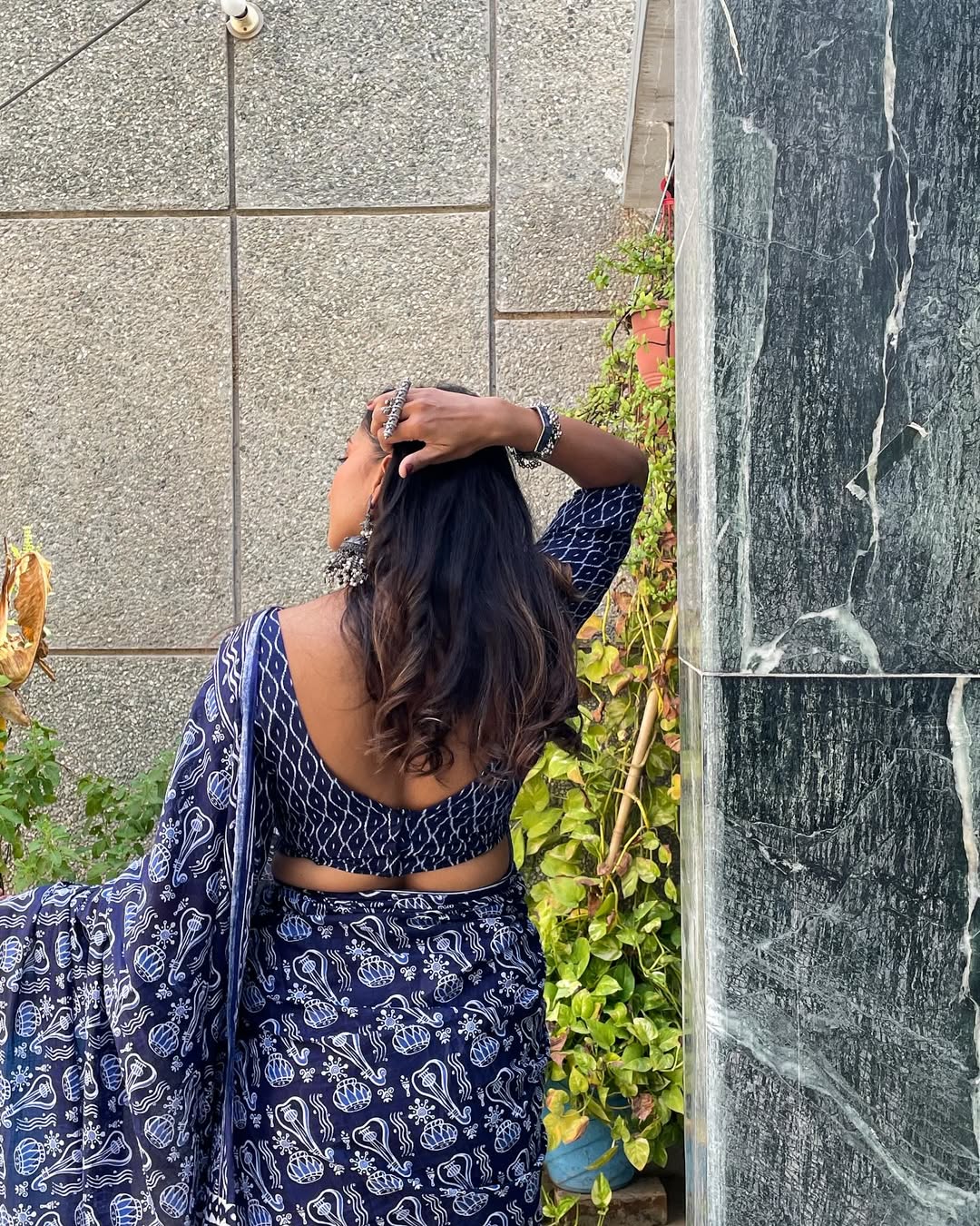 One Minute Ready To Wear Sensational Blue Cotton Saree
