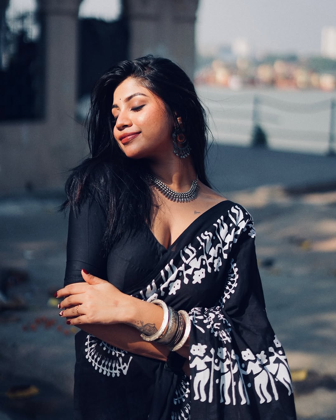 One Minute Ready To Wear Pure Soft Cotton Mulmul Hand Block Printed Saree