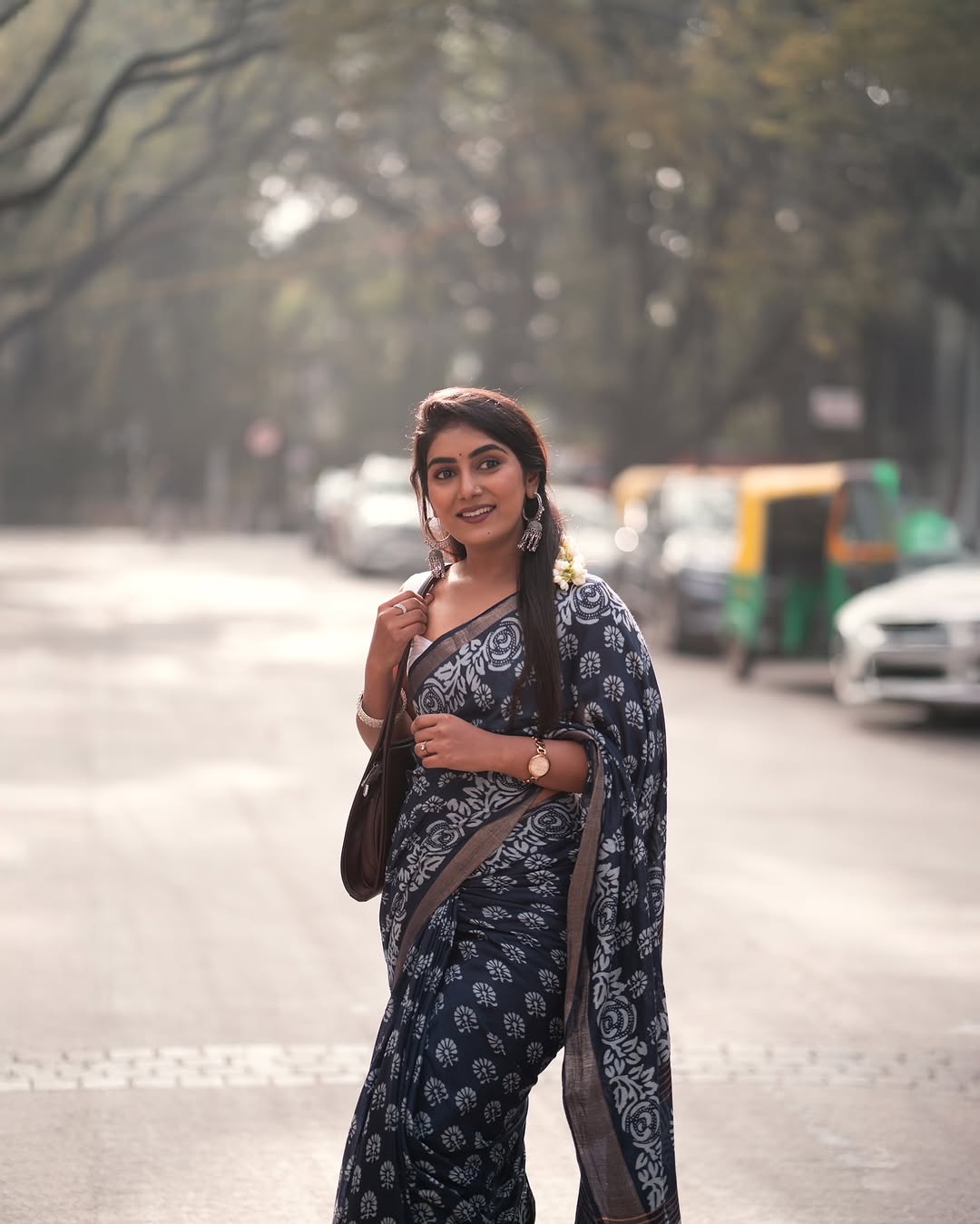 One Minute Ready To Wear Charismatic Navy Blue Cotton Saree