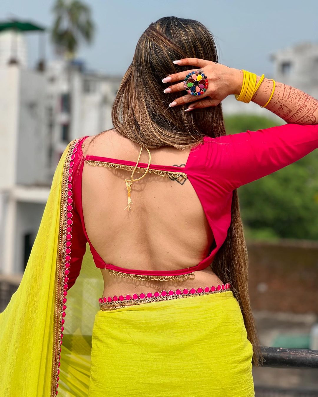 One Minute Ready To Wear FashionFlare Stunning Faux Georgette Saree