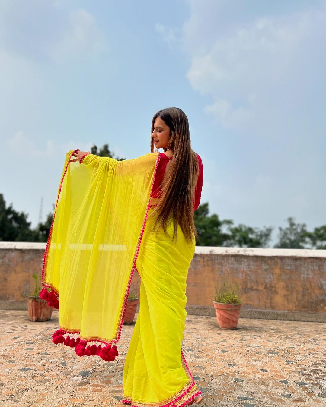 One Minute Ready To Wear FashionFlare Stunning Faux Georgette Saree