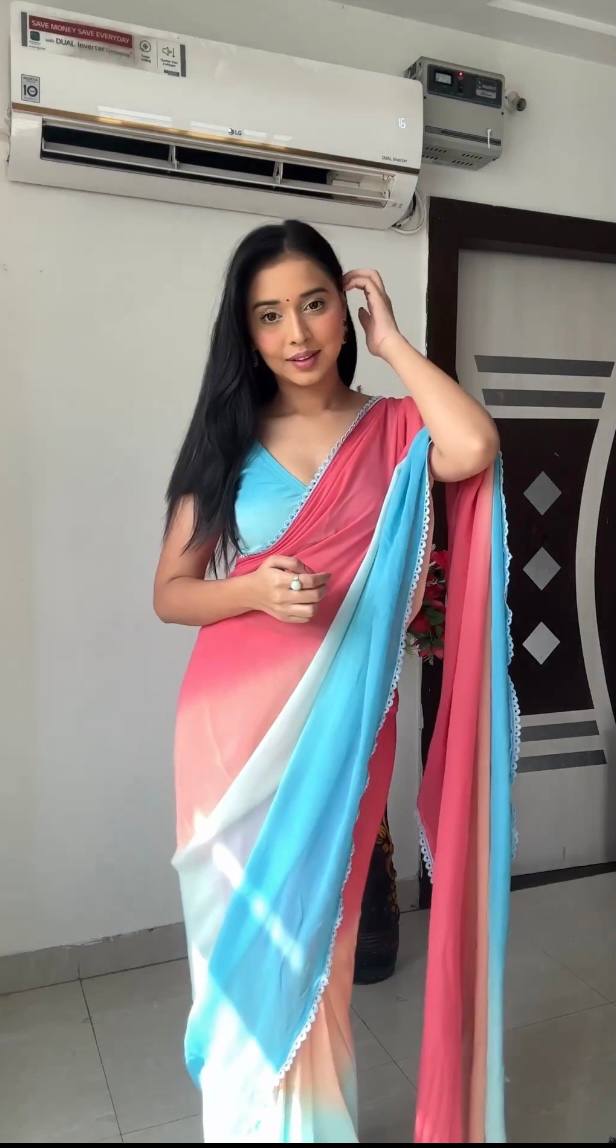 One Minute Ready To Wear Artistic Weave Cultural Fusion Saree