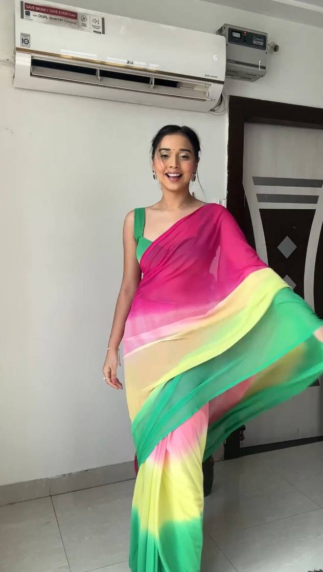 One Minute Ready To Wear Vibrant Elegance Saree