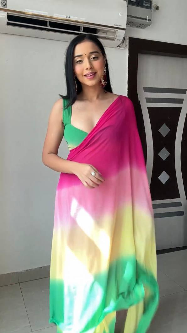 One Minute Ready To Wear Vibrant Elegance Saree