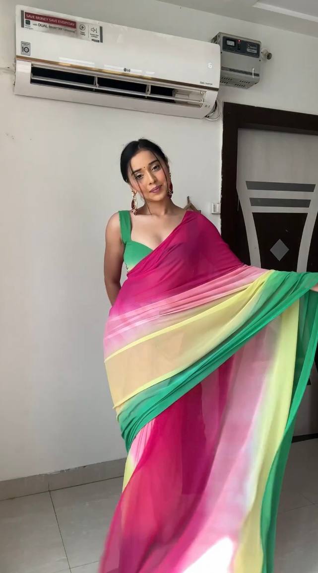 One Minute Ready To Wear Vibrant Elegance Saree