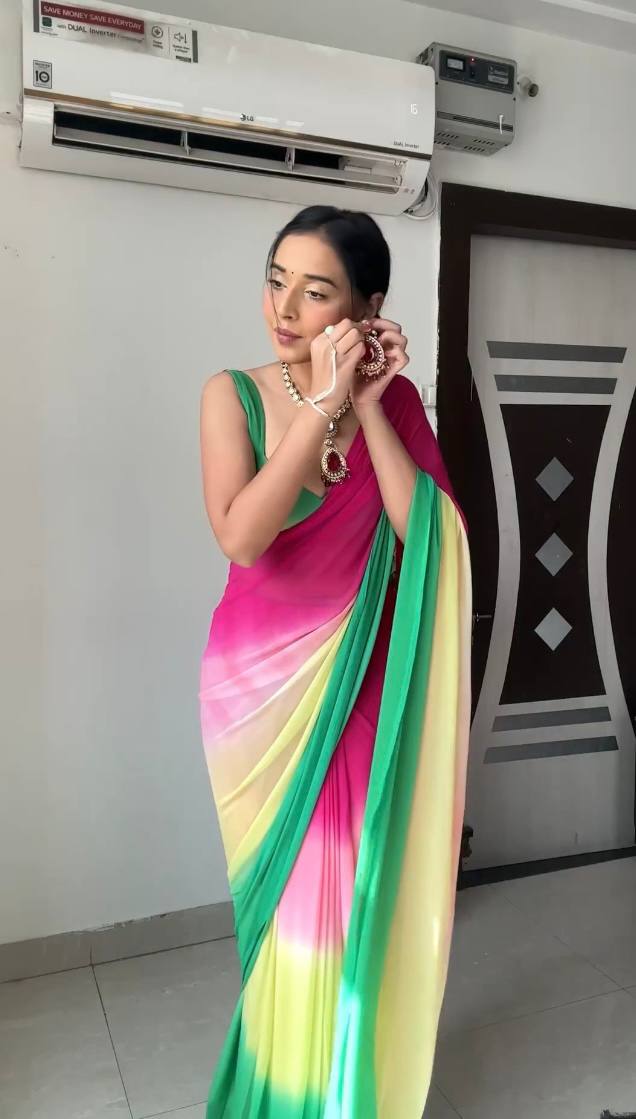 One Minute Ready To Wear Vibrant Elegance Saree