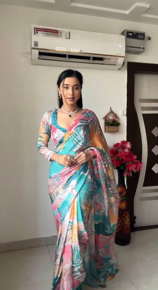 One Minute Ready To Wear Colorful Essence Saree