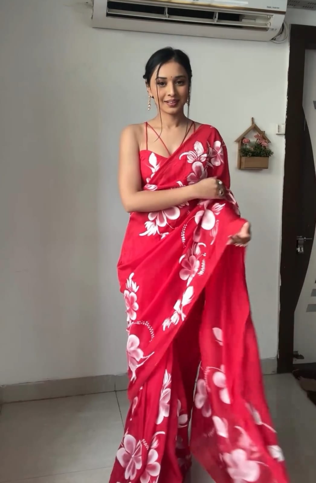 One Minute Ready To Wear Ruby Allure Traditional Attire Saree