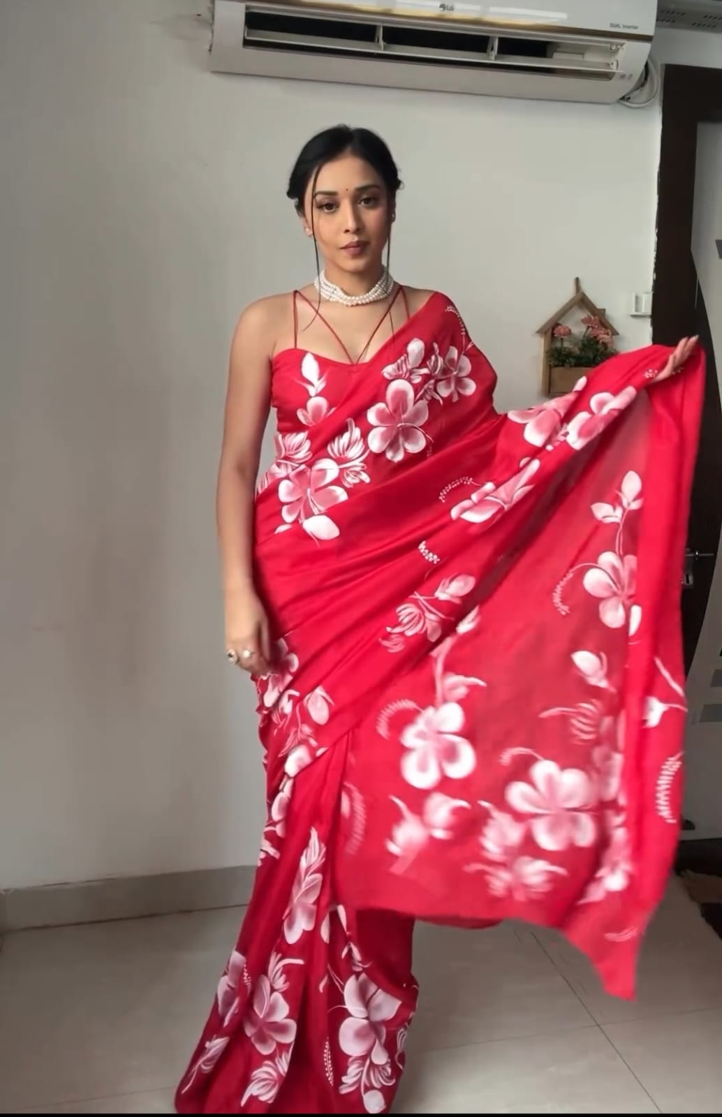 One Minute Ready To Wear Ruby Allure Traditional Attire Saree