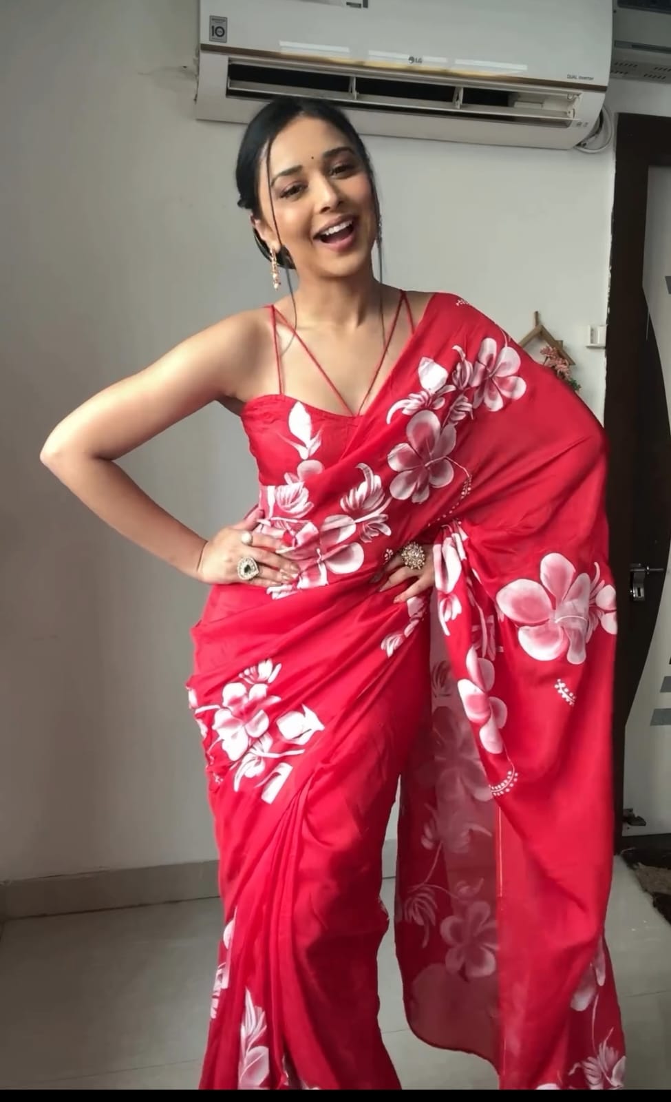 One Minute Ready To Wear Ruby Allure Traditional Attire Saree