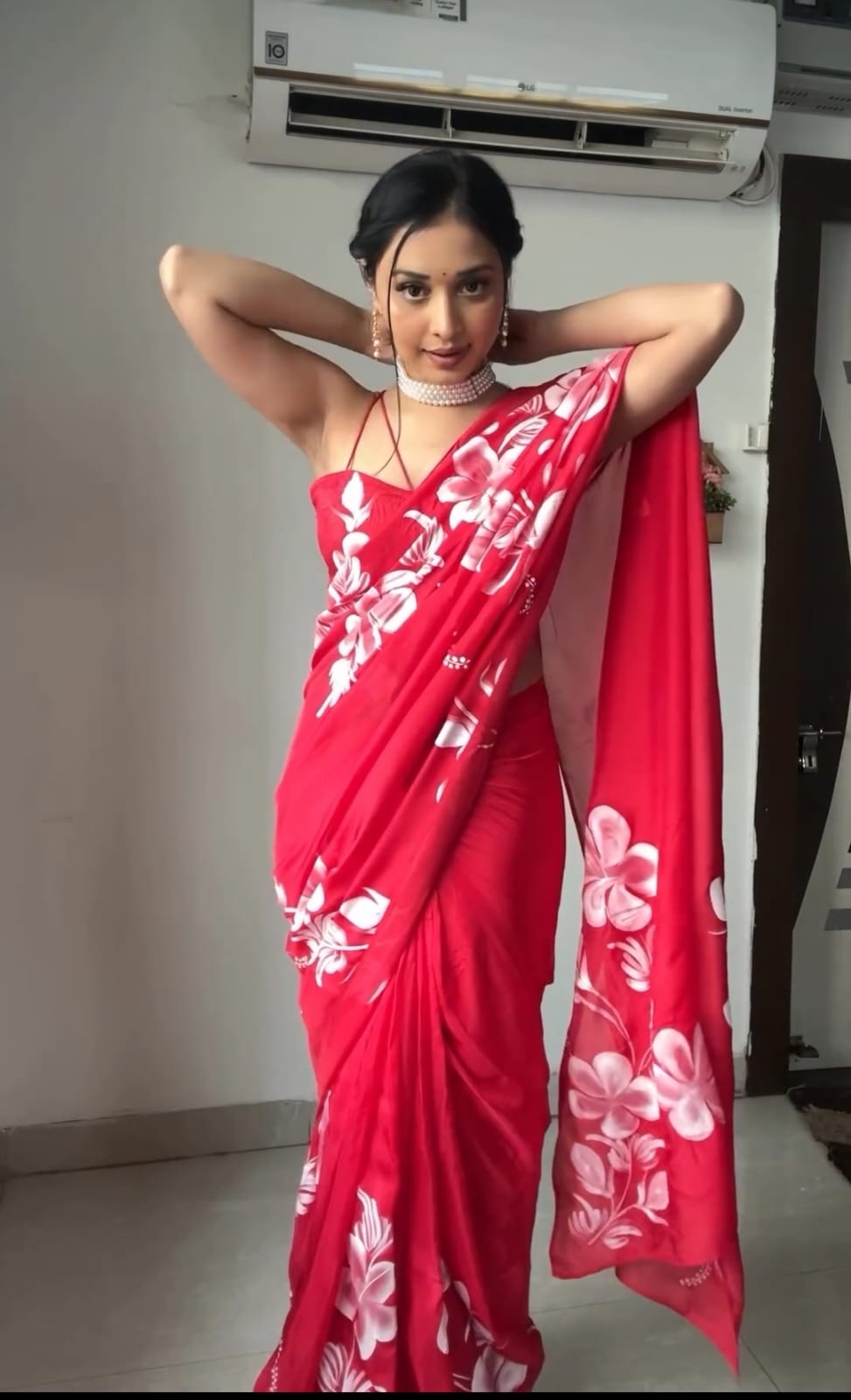 One Minute Ready To Wear Ruby Allure Traditional Attire Saree