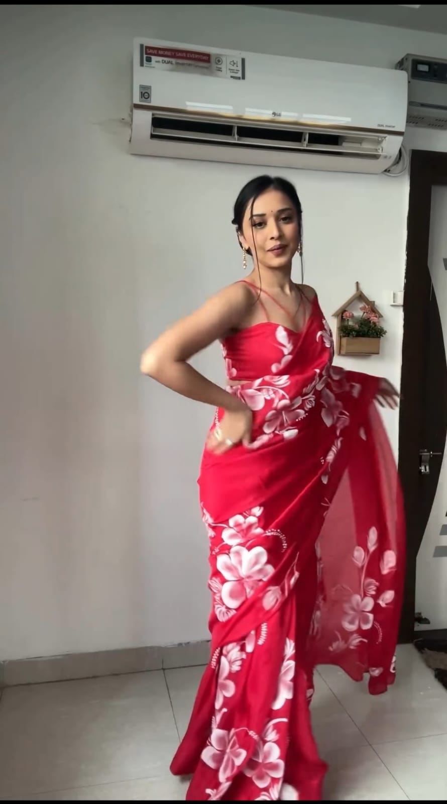 One Minute Ready To Wear Ruby Allure Traditional Attire Saree