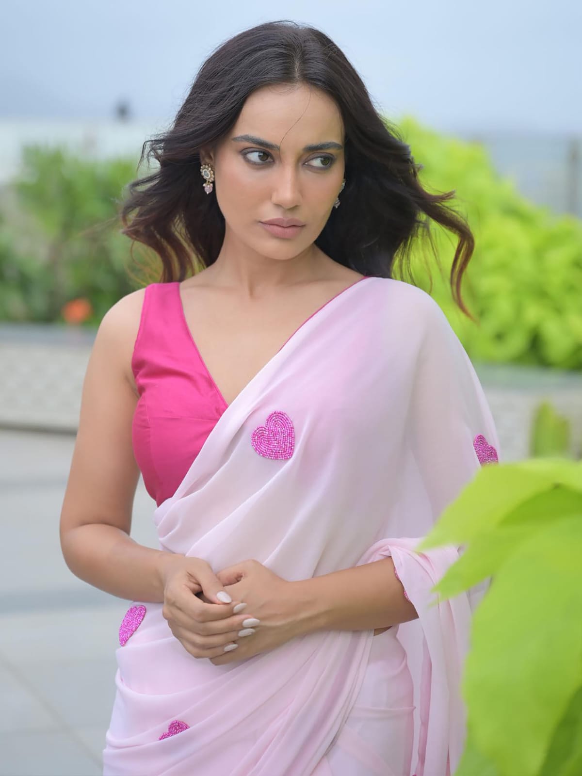 One Minute Ready To Wear Pink Elegance Saree