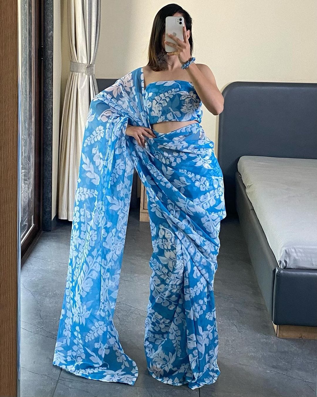 One Minute Ready To Wear Floral Breeze Saree