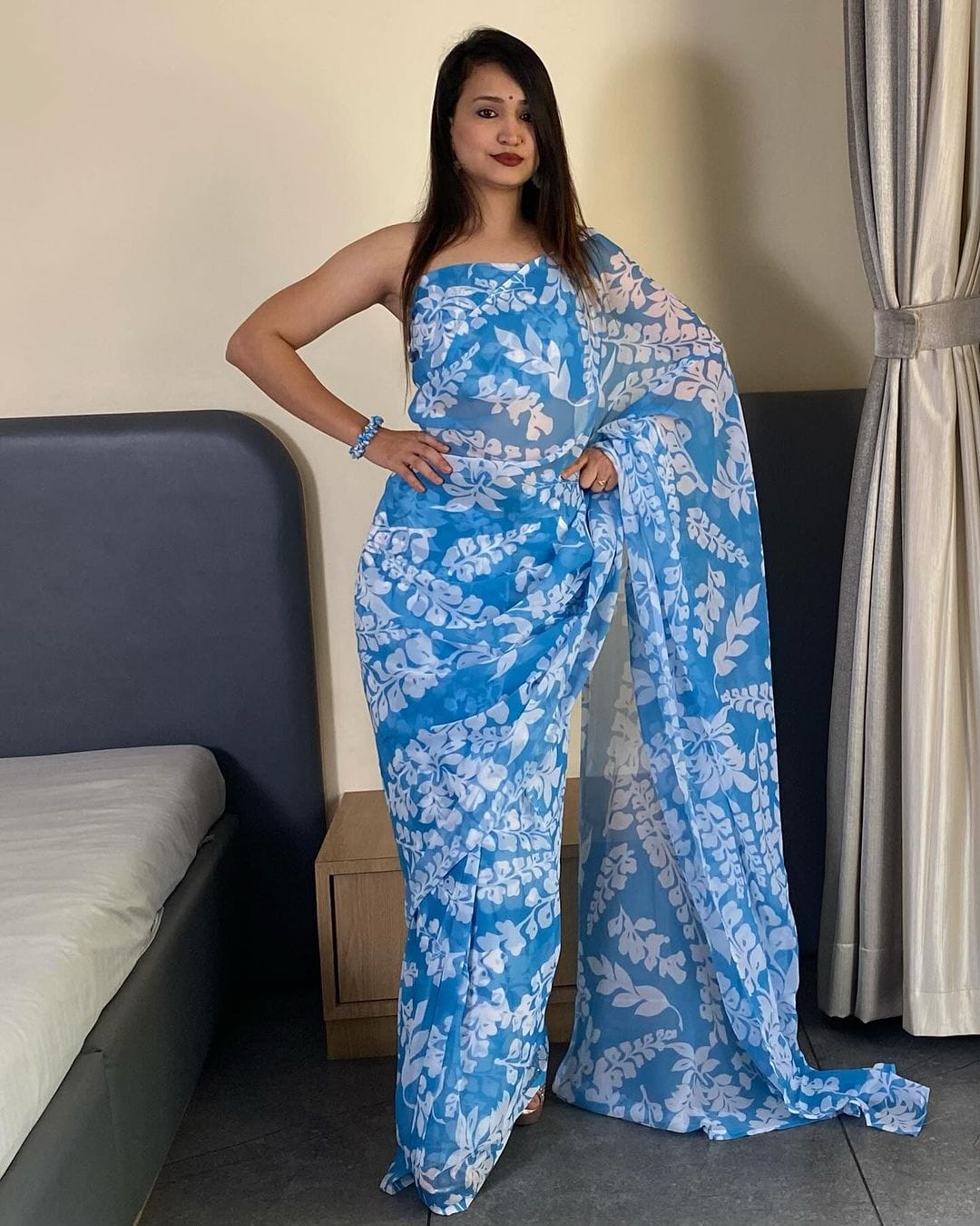 One Minute Ready To Wear Floral Breeze Saree