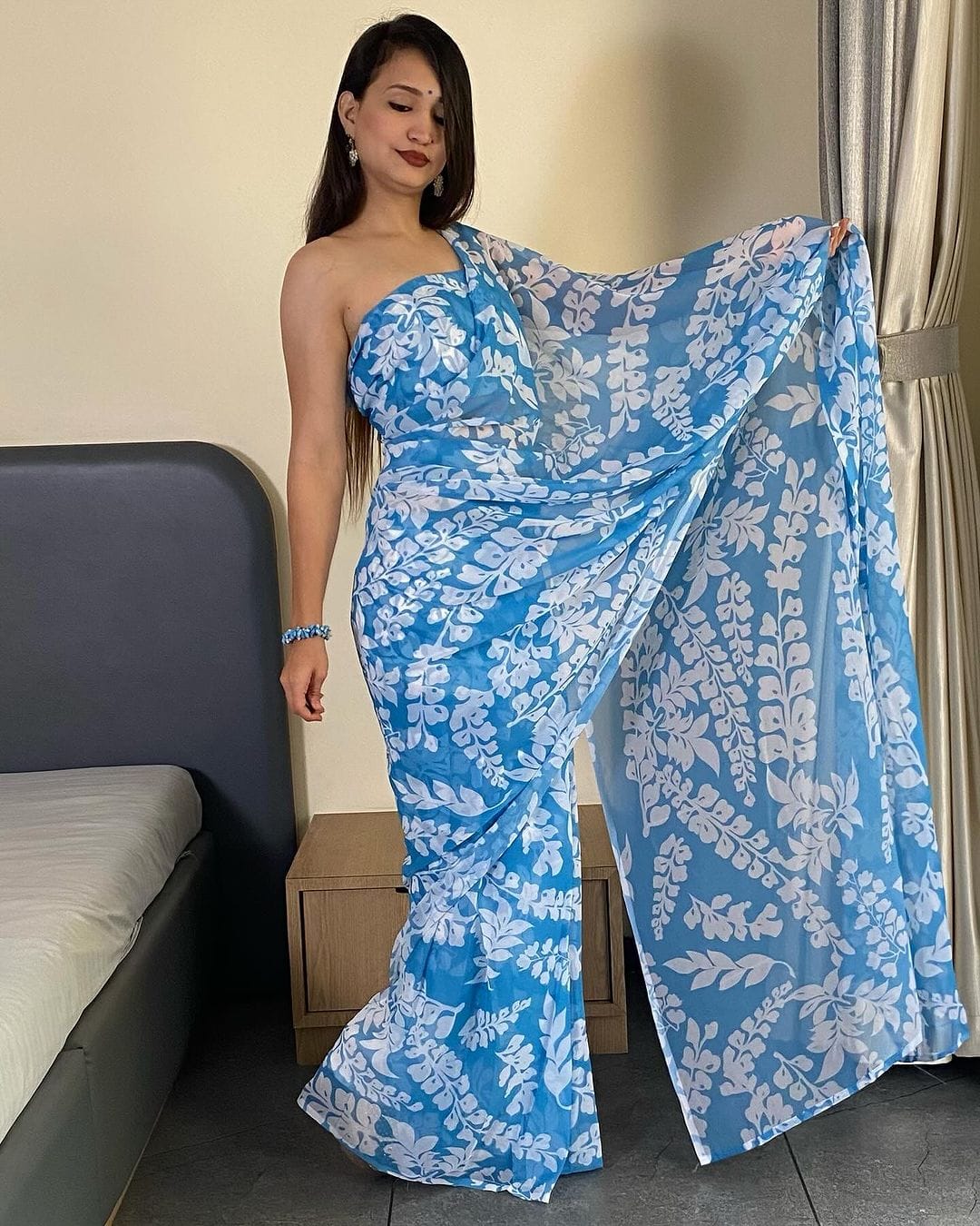One Minute Ready To Wear Floral Breeze Saree
