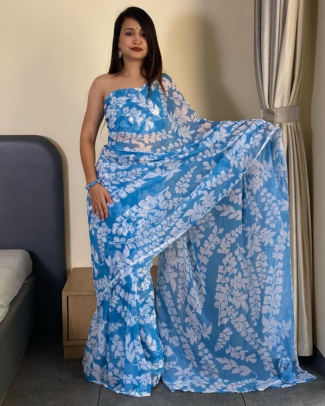 One Minute Ready To Wear Floral Breeze Saree