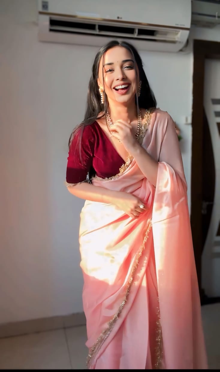 One Minute Ready To Wear Lace Border Saree